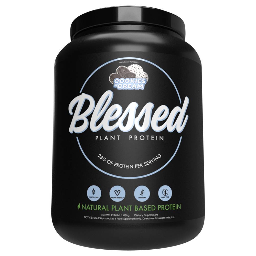 Blessed Plant Protein Powder Cookies & Cream (2.34 lbs)