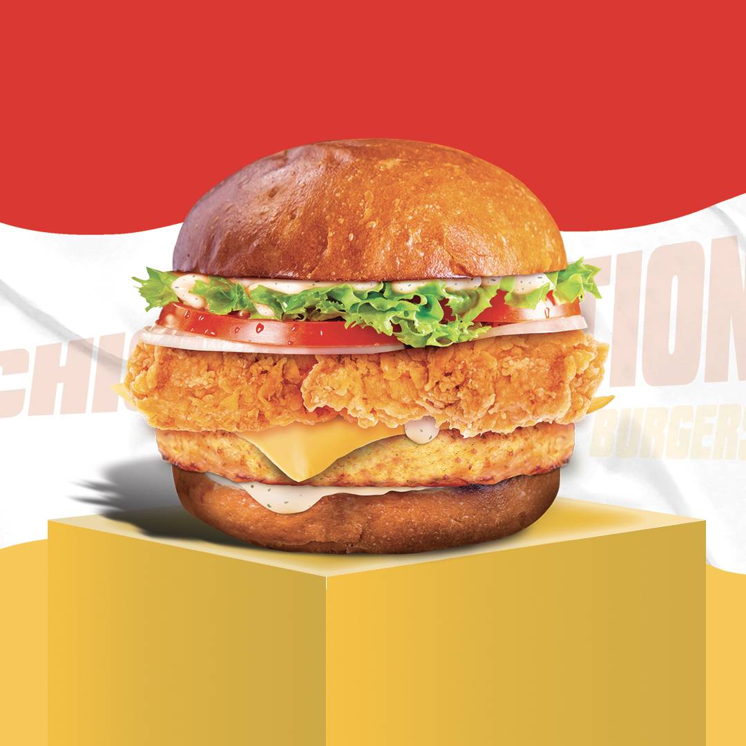 Menu crispy chicken burger 🍔🍗🍟