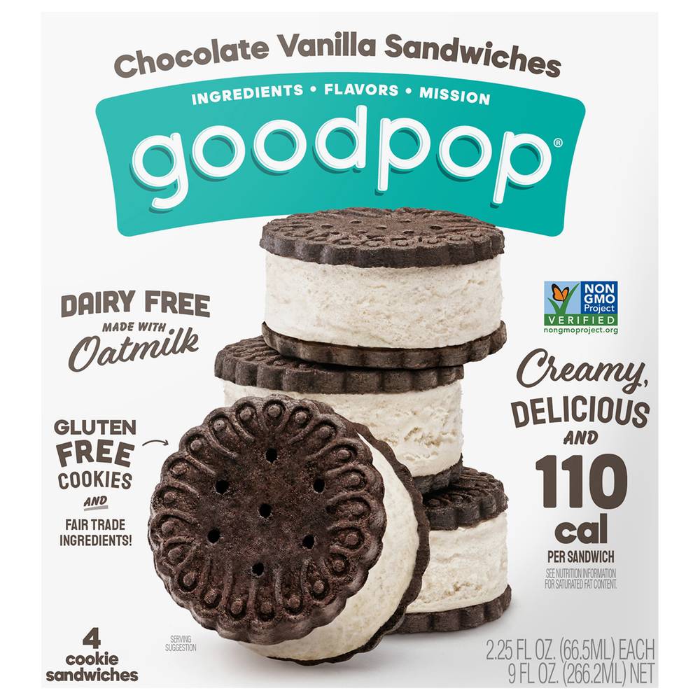 GoodPop Chocolate Vanilla Cookie Sandwich (9 fl oz)