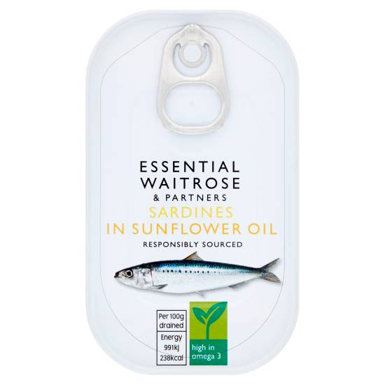 Essential Waitrose Sardines in Sunflower Oil