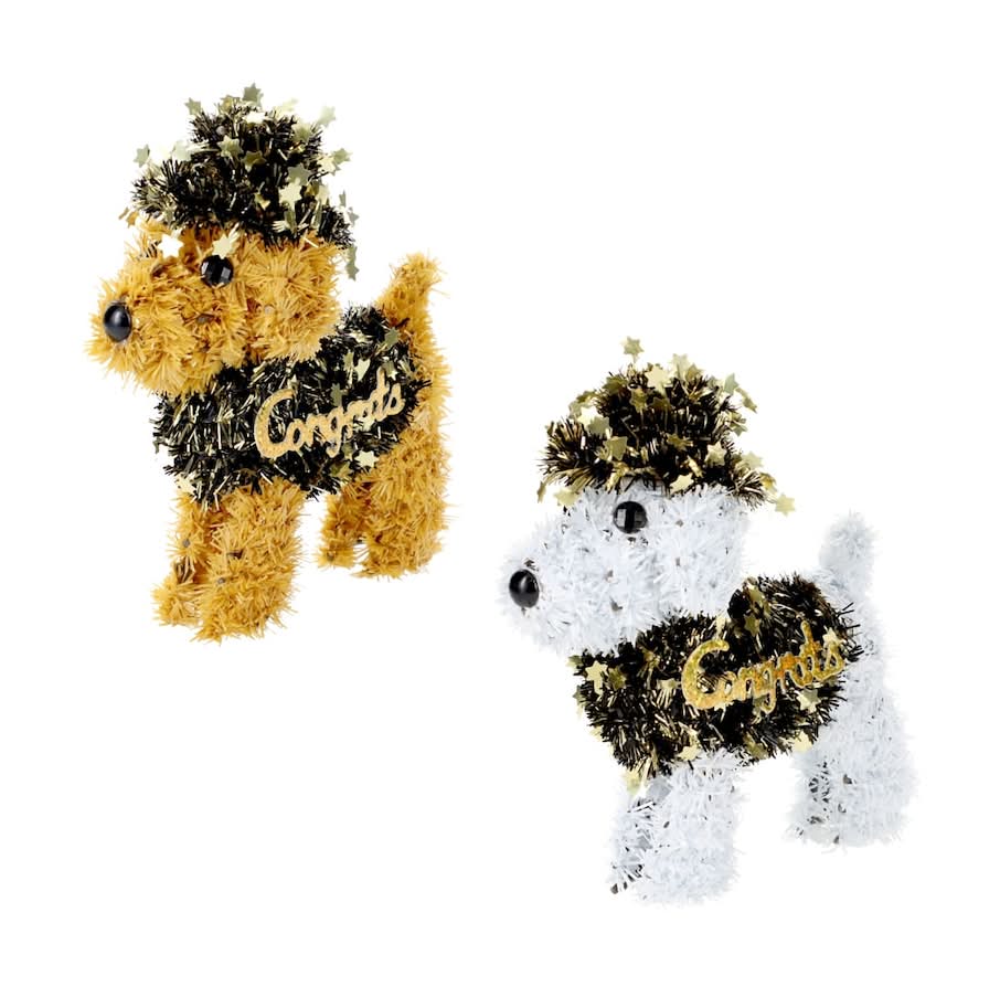 Graduation 3D Tinsel Dogs and Unicorns Décor, 1 ct.