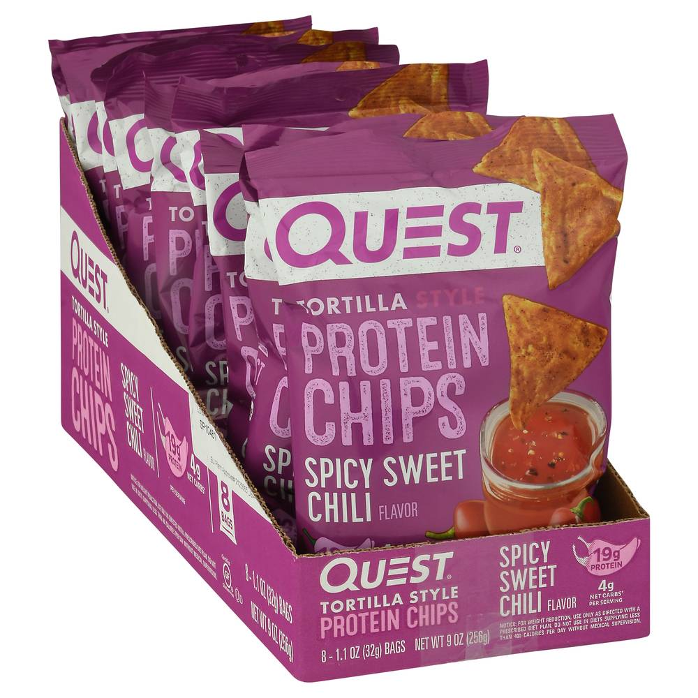 Quest Tortilla Style Spicy Sweet Chili Flavor Protein Chips (8 ct)