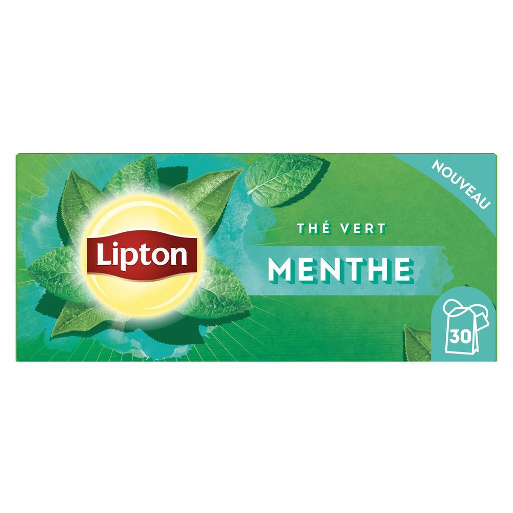 Thé vert menthe LIPTON - la boite de 30 sachets
