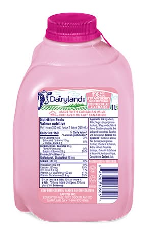 Dairyland 1% M.f Milk, Strawberry (1 L)