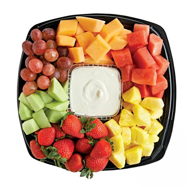 12" Fruit Tray With Dip - Serves 11 to 16 People