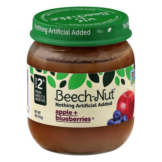 Beech-Nut Stage 2 Apple + Blueberries Baby Food (4 oz)