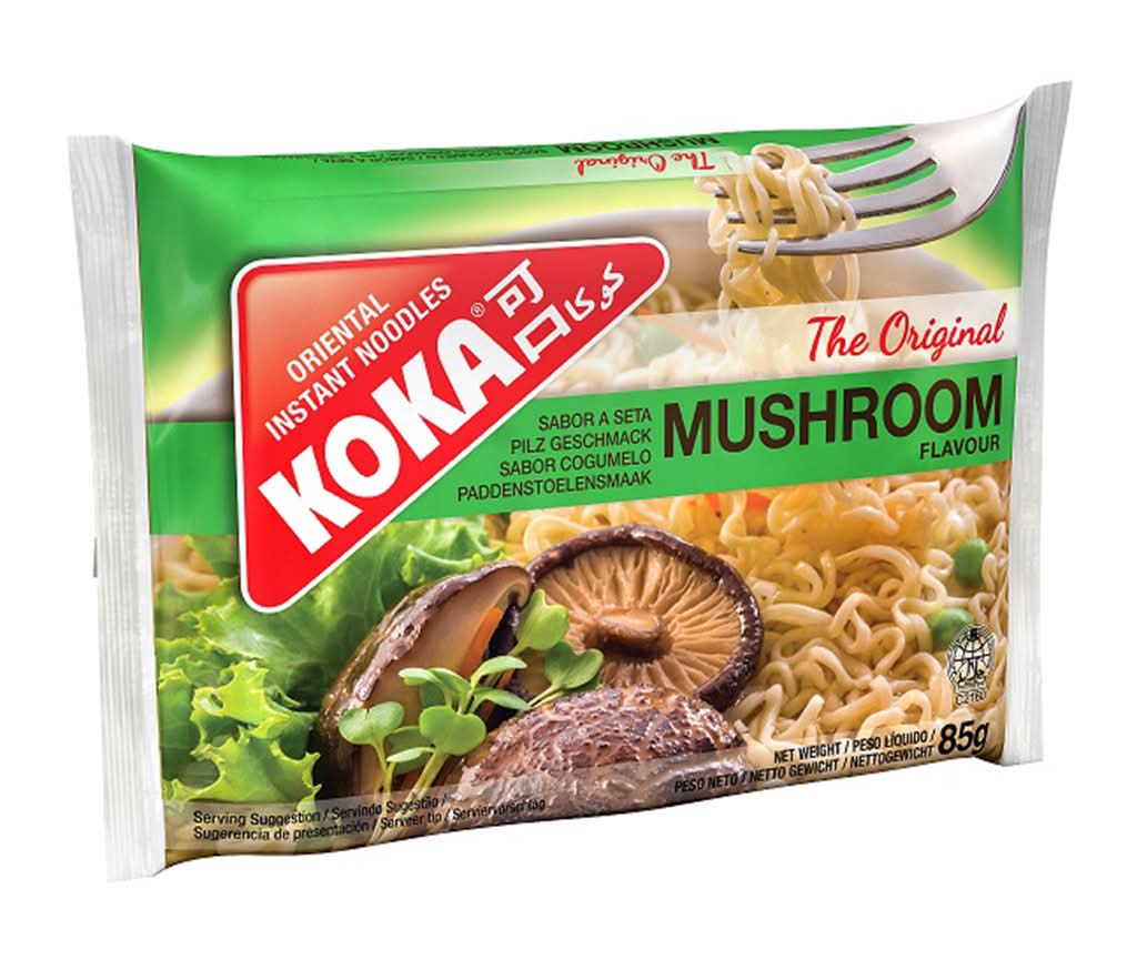 Koka - Massa instantânea com cogumelos, embalagem de 90g