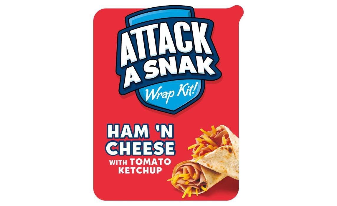 Attack A Snak Ham 'N Cheese Wrap Kit With Tomato Ketchup 86g (405224)