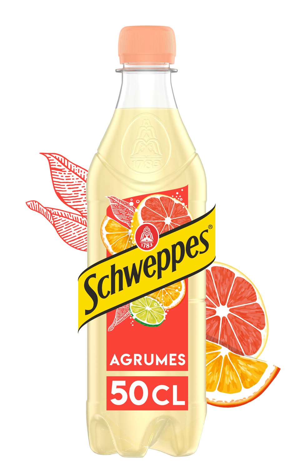 Schweppes - Boisson gazeuse, agrumes (500ml)
