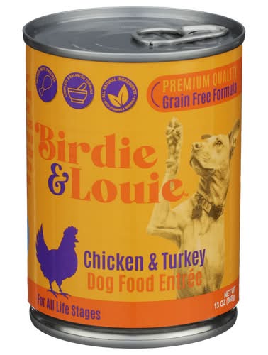 Birdie & Louie Chicken & Turkey Grain Free Premium Dog Food Entree Can