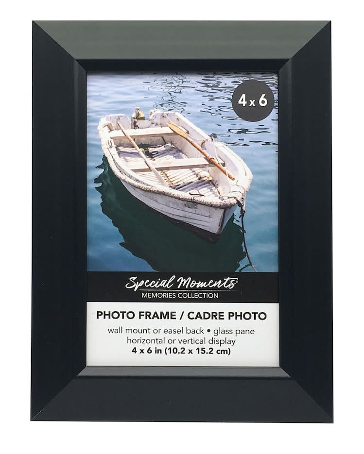 Special Moments Wide-Edge Plastic Picture Frame, 4x6 in, Black