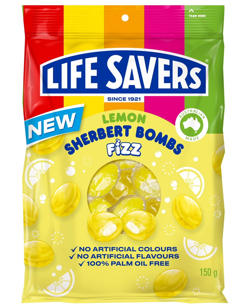 Life Savers Lemon Sherbert Bombs Fizz 150g
