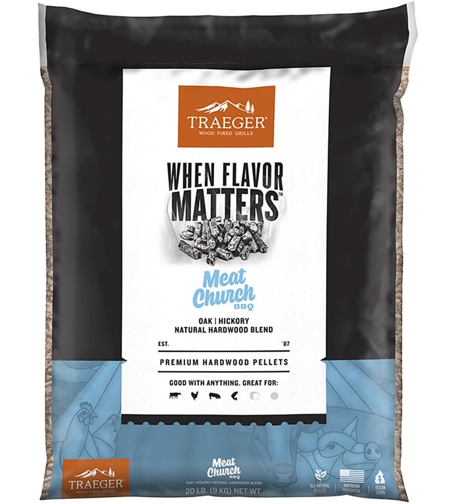 Traeger Meat Church BBQ 20 lb Blend Wood Pellet Bag