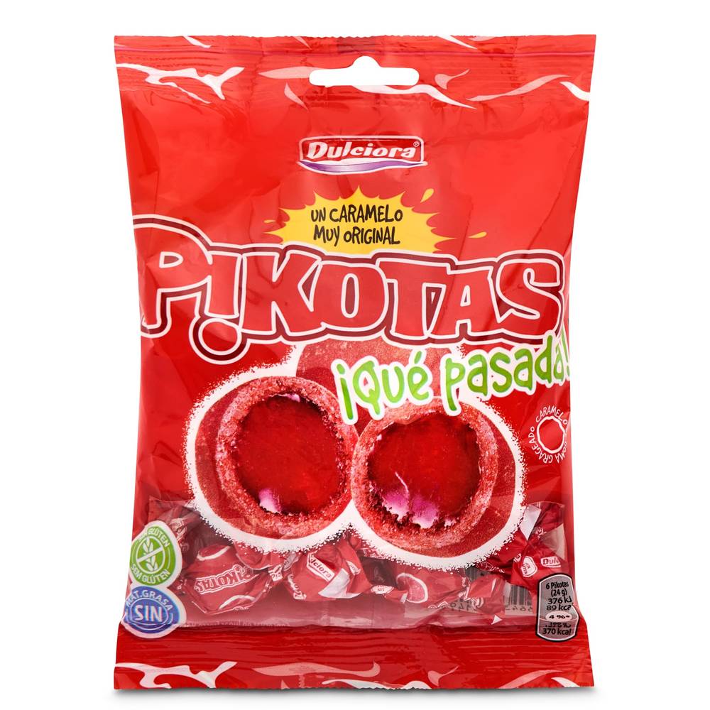 Caramelo De Goma Relleno Sabor Cereza Dulciora Pikotas Bolsa 100 G