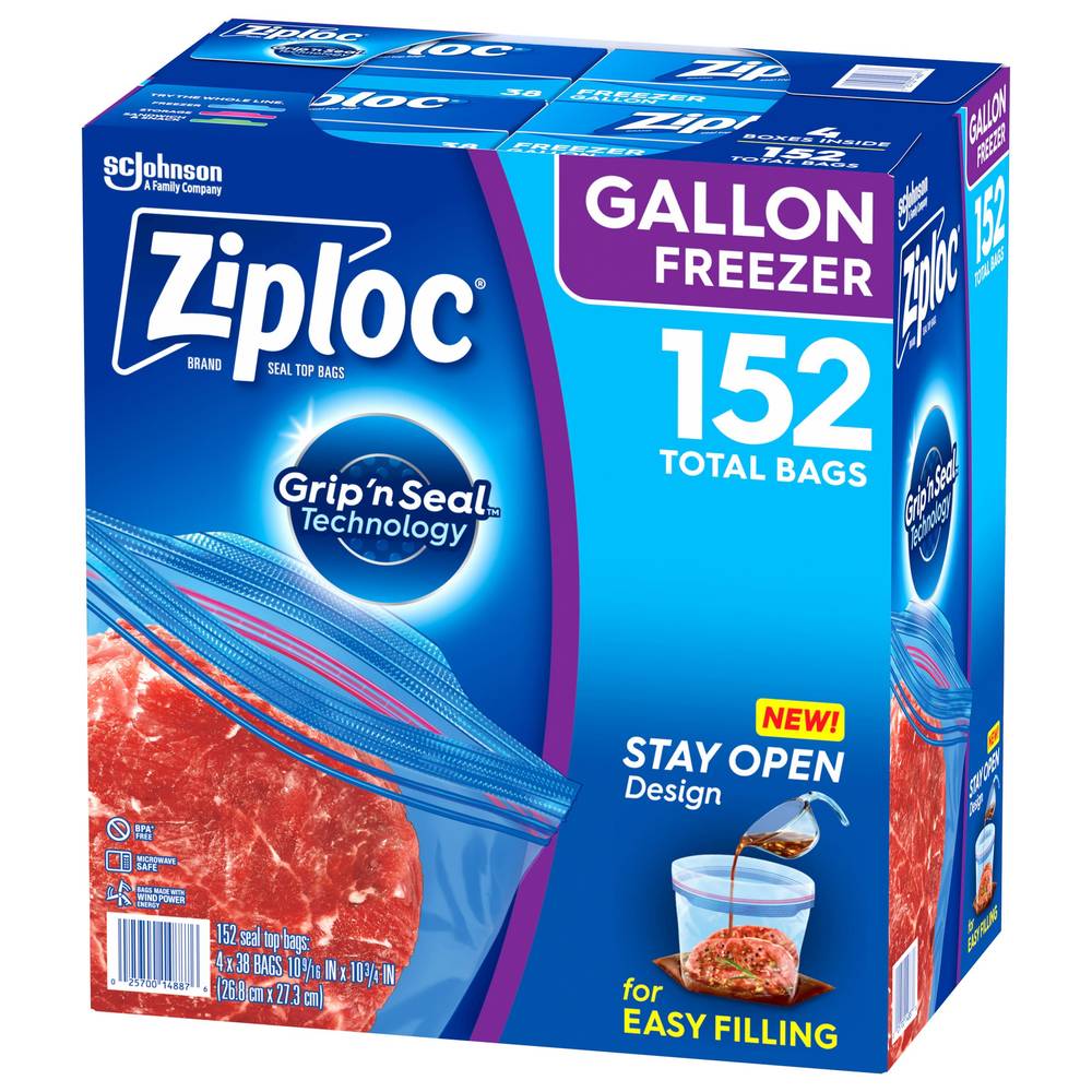 Ziploc Freezer Bags Gallon (152 ct)