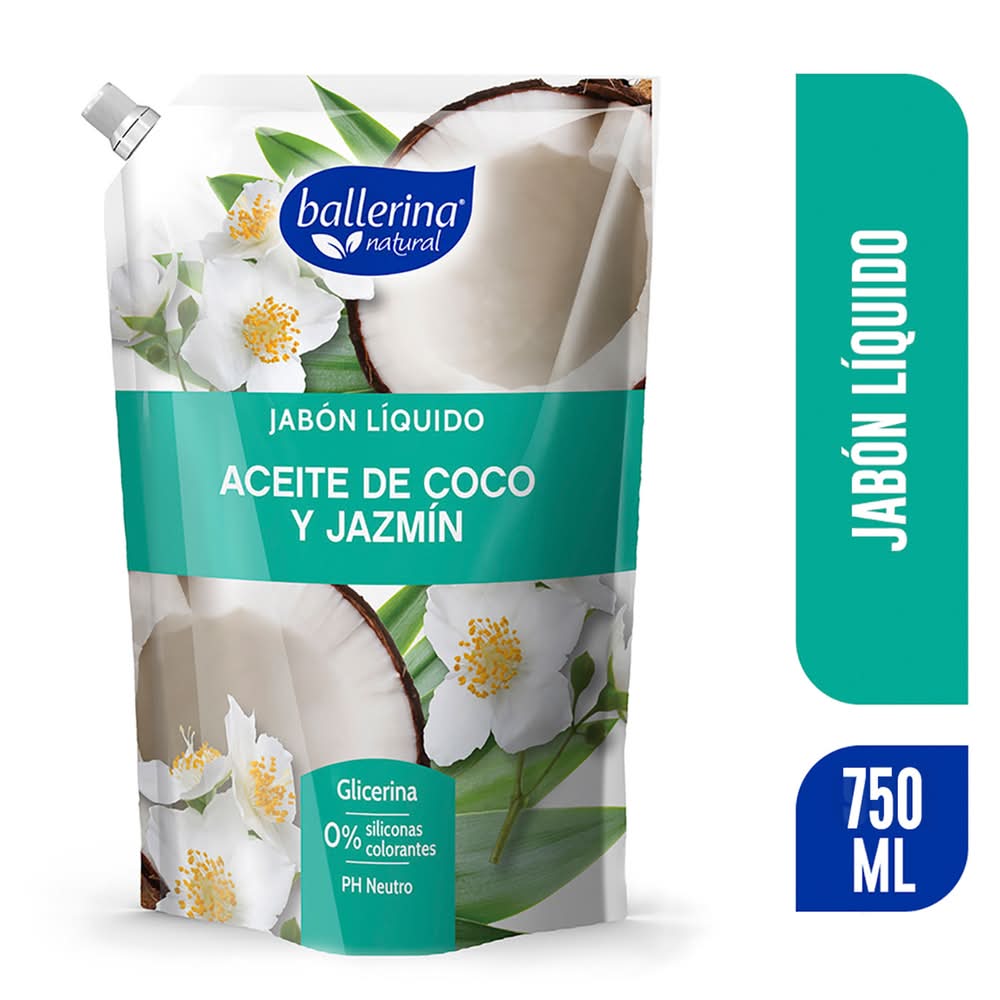 Ballerina · Jabón líquido coco jazmín (750 ml)