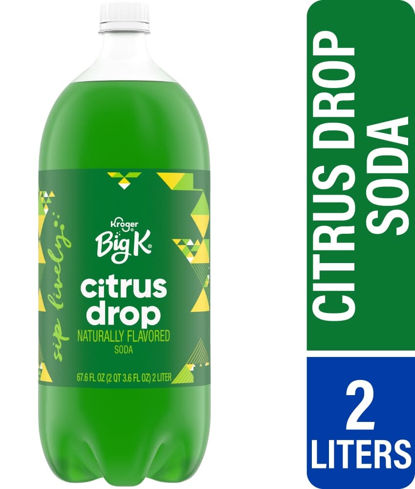 Kroger Big K Flavored Soda, Citrus Drop (67.6 fl oz)