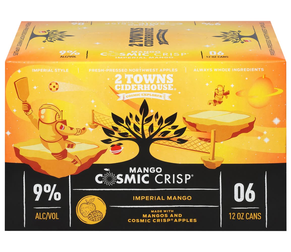 2 Towns Ciderhouse Mango Cosmic Crisp (6 x 12 oz)