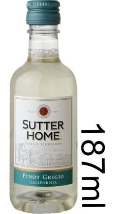 Sutter Home Pinot Grigio 187ml Plastic Bottle