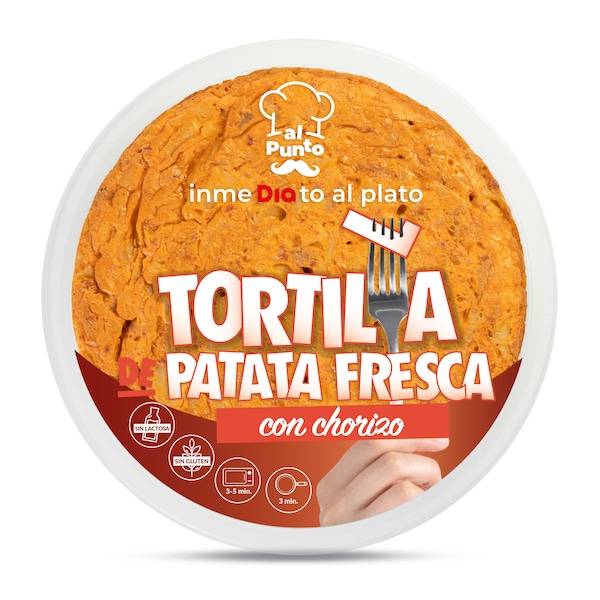 Tortilla de Patatas con Chorizo al Punto Bandeja (600 g)