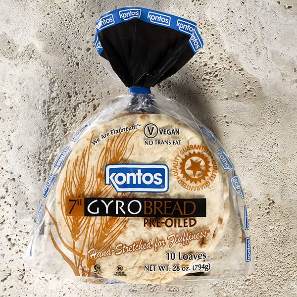Kontos - Gyro Bread 7" - 12/10ct (12X10|12 Units per Case)