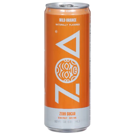 Zoa Zero Sugar Wild Orange Energy Drink (12oz can)