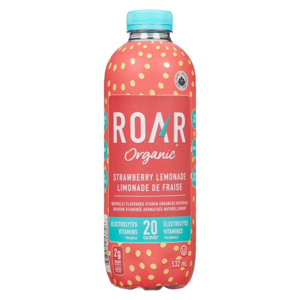 Roar Organic Strawberry Lemonade Electrolyte Beverage (532 ml)