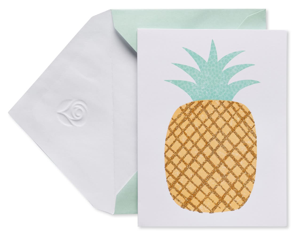 American Greetings Pineapple Blank Cards & Envelopes, 4x5 in, Seafoam Green (20 ct)