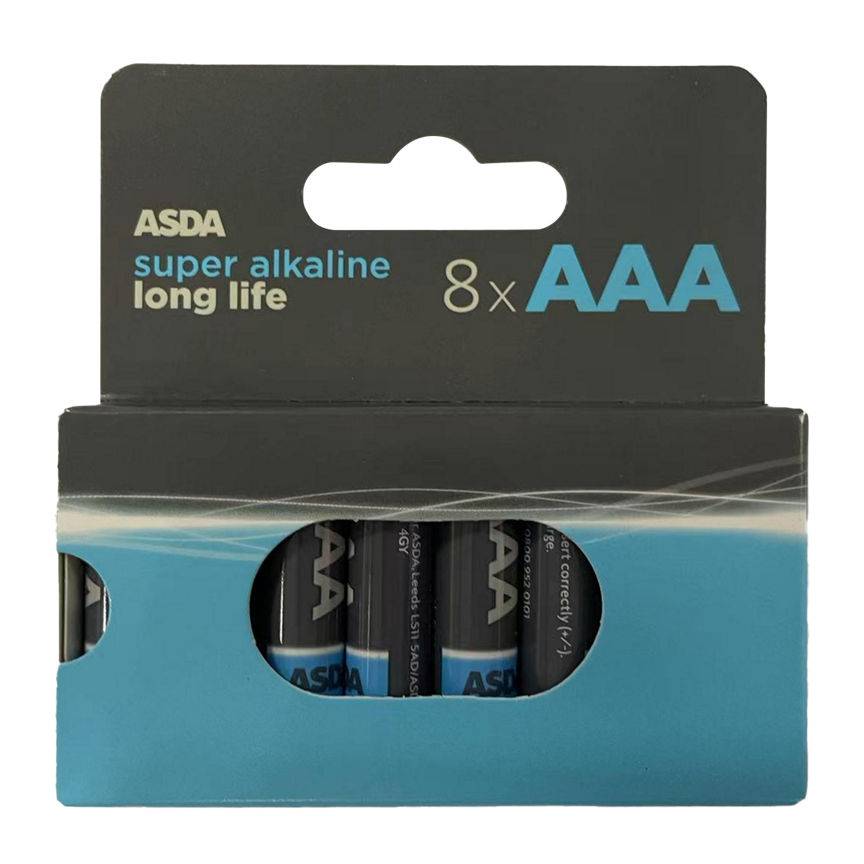 ASDA Super Alkaline Long Life Aaa Battery (8 pack)