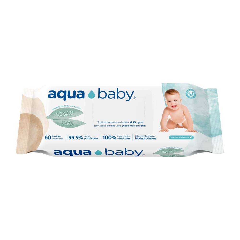 Aqua Baby Bio Toallitas Húmedas 60 Unidades