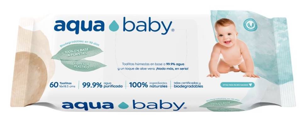 Aqua Baby Bio Toallitas Húmedas 60 Unidades