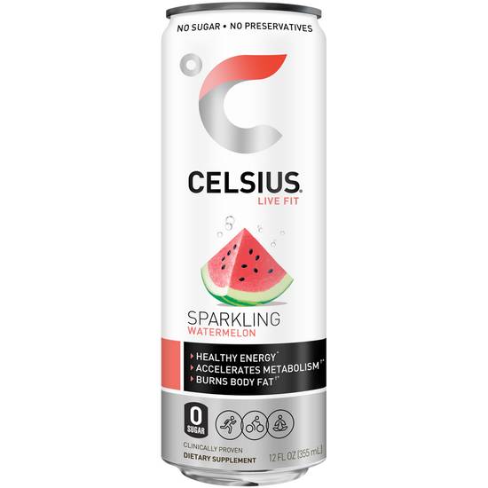 Order Celsius Live Fit Sparkling Watermelon (12 oz) food online from Rite Aid store, Shawnee on bringmethat.com