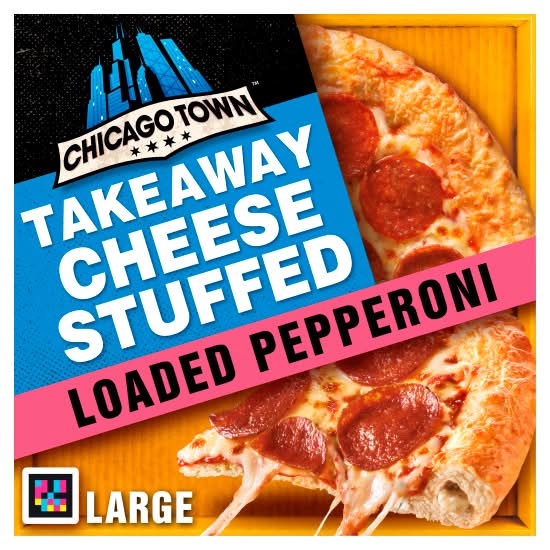Chicago Town Takeaway Cheesy Stuffed Crust Pepperoni Large Pizza (640g)