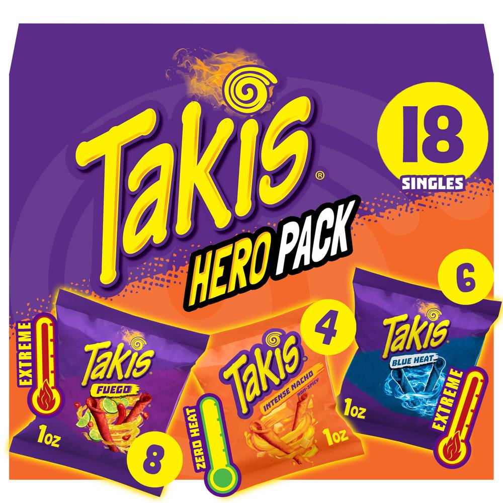 Takis Mixed Rolled Tortilla Chips, Assorted (1 oz, 18 ct)