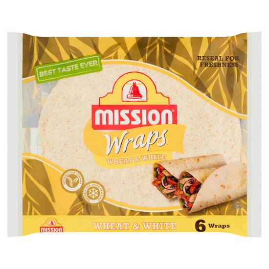 Mission Deli 6 Wheat & White Wraps