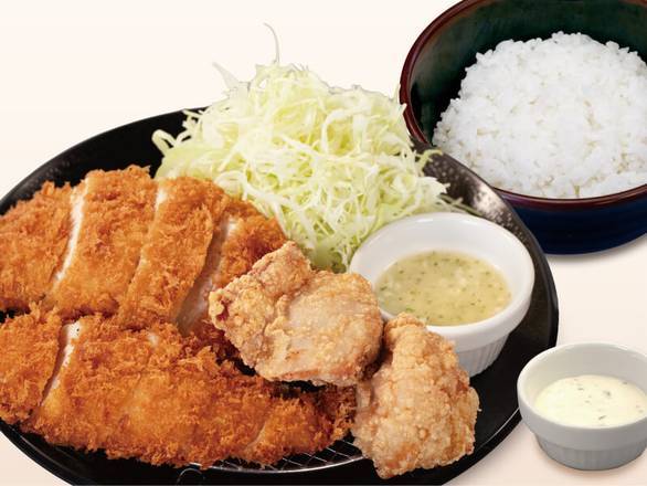トリプルチキン（肉厚ムネ・ささみ・唐揚げ）定食