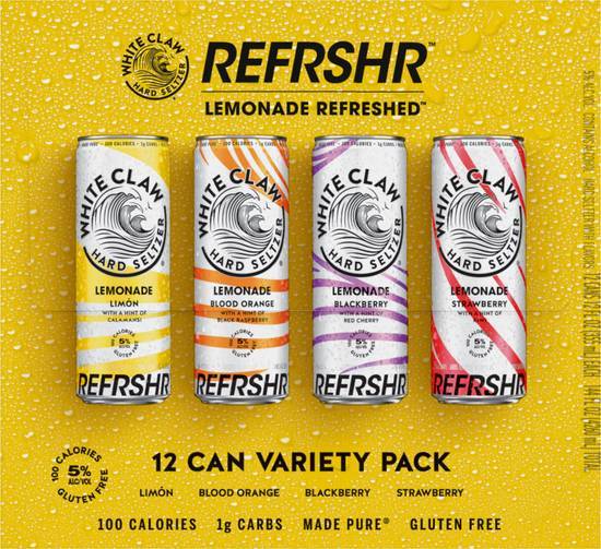 White Claw Lemonade Refrshr Hard Seltzer (12 ct, 12 fl oz) (variety)