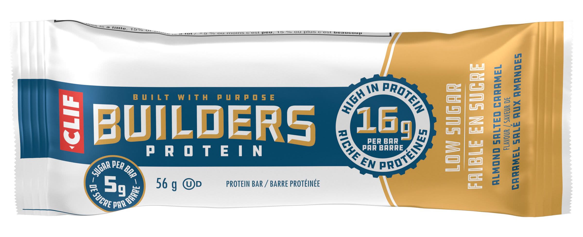 CLIF Bar Builders Low Sugar Protein Bar, Almond Salted Caramel (0.06 kg)