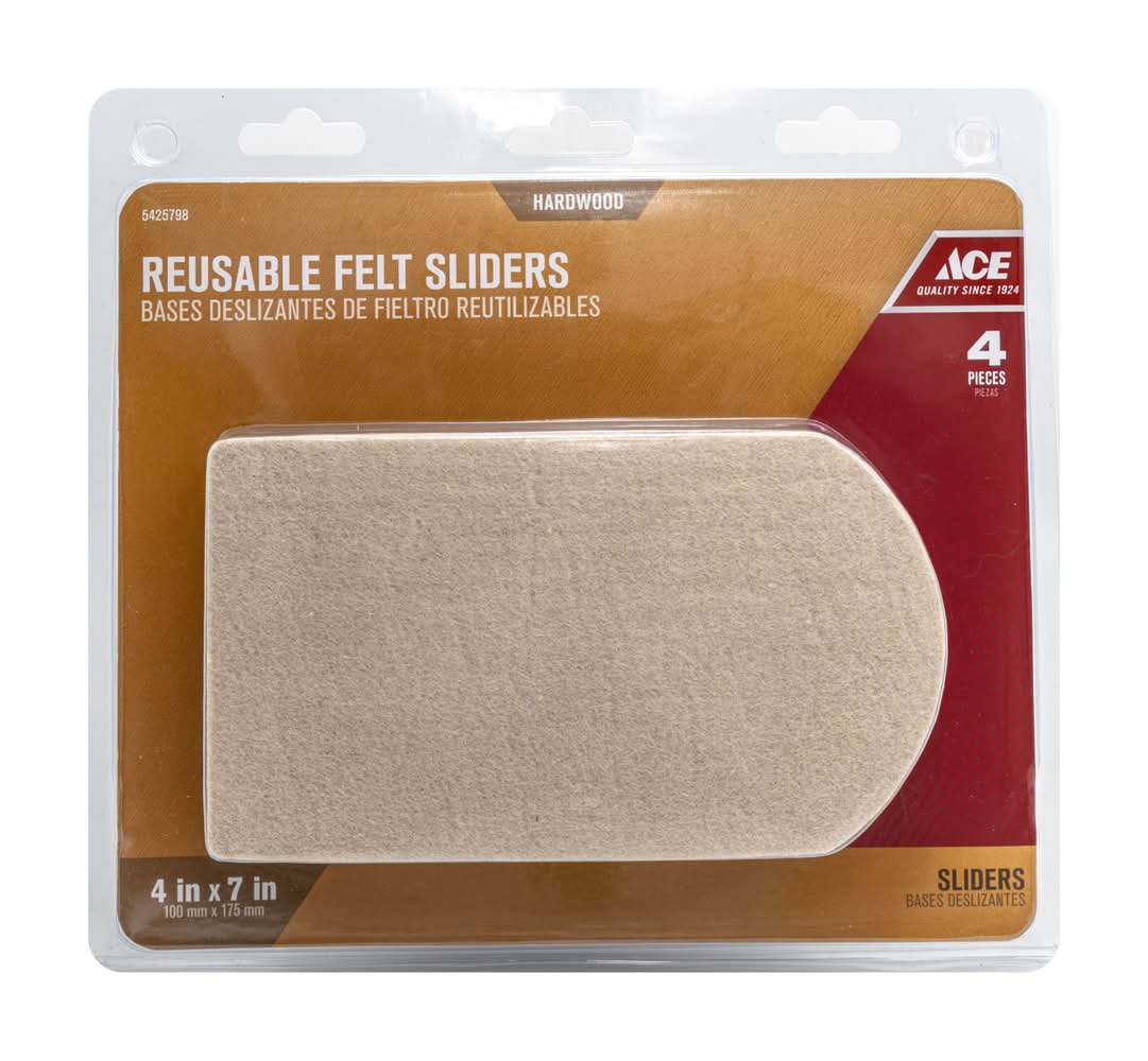 ACE Brown Assorted In. Push-On Felt Sliders 4 Pk