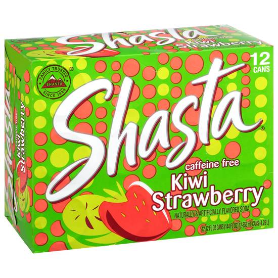 Shasta Caffeine Free Kiwi Strawberry Soda (12 ct, 12 fl oz)