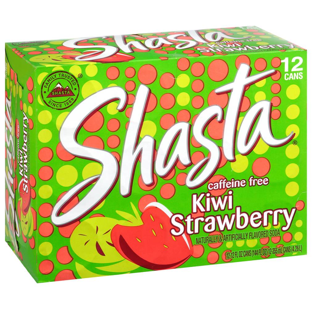 Shasta Kiwi Strawberry Soda (12 ct, 12 oz)
