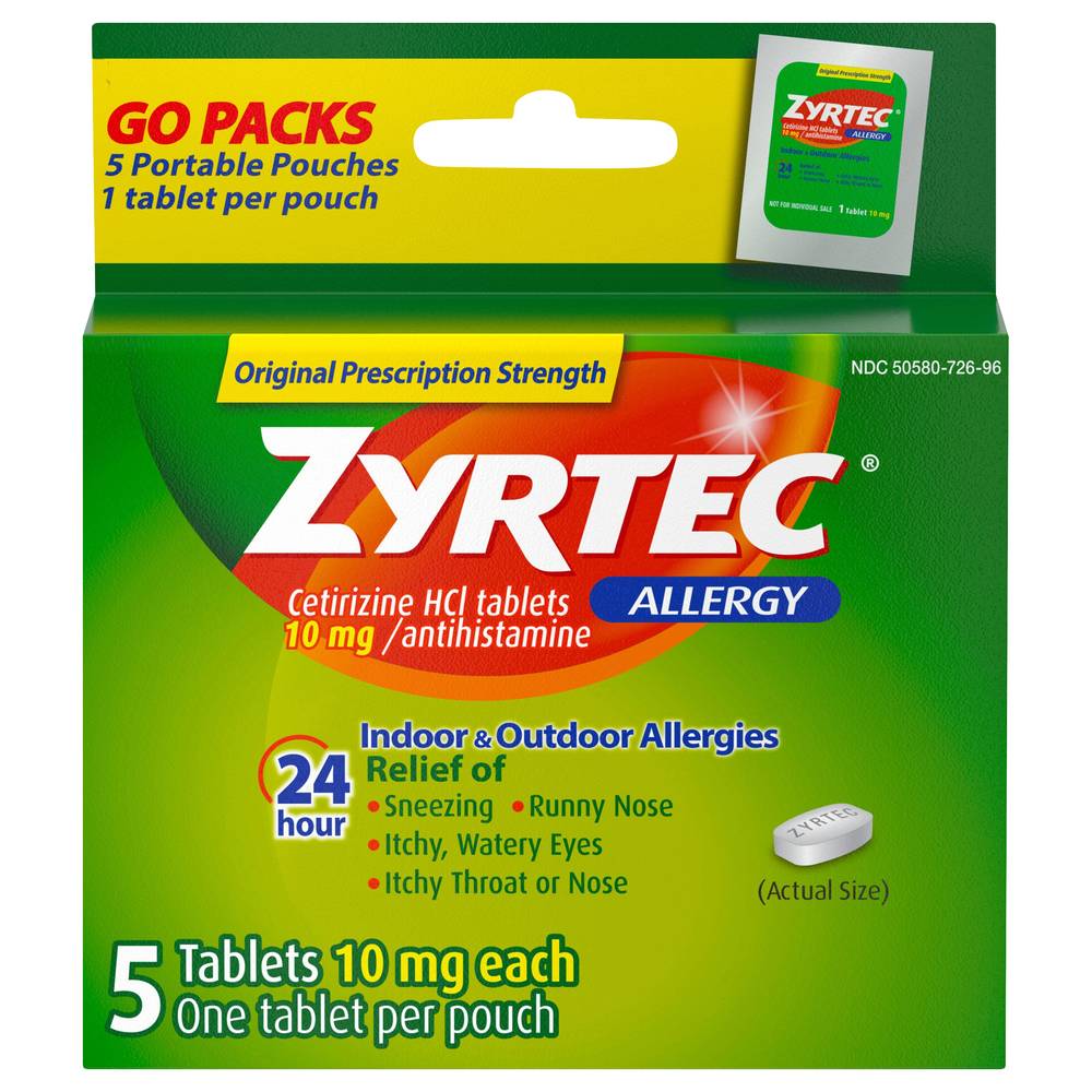 Zyrtec Allergy Relief Tablets 10 mg (5 ct)