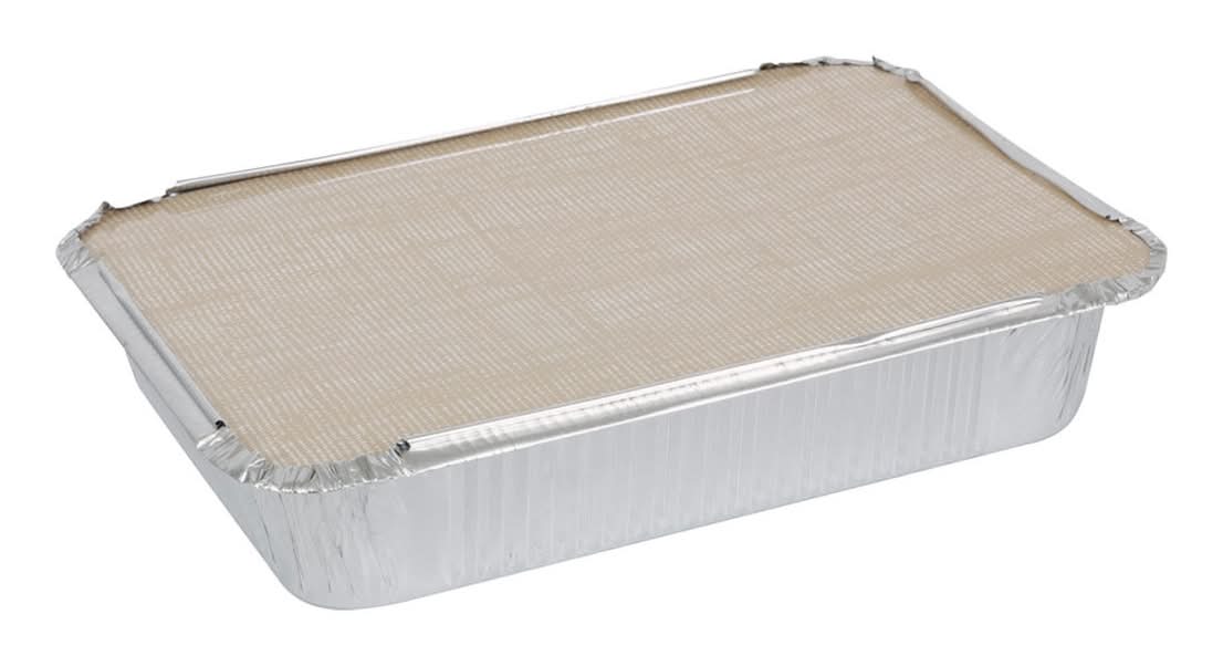Foil Take-Out Containers With Tan Lids 4 Ct