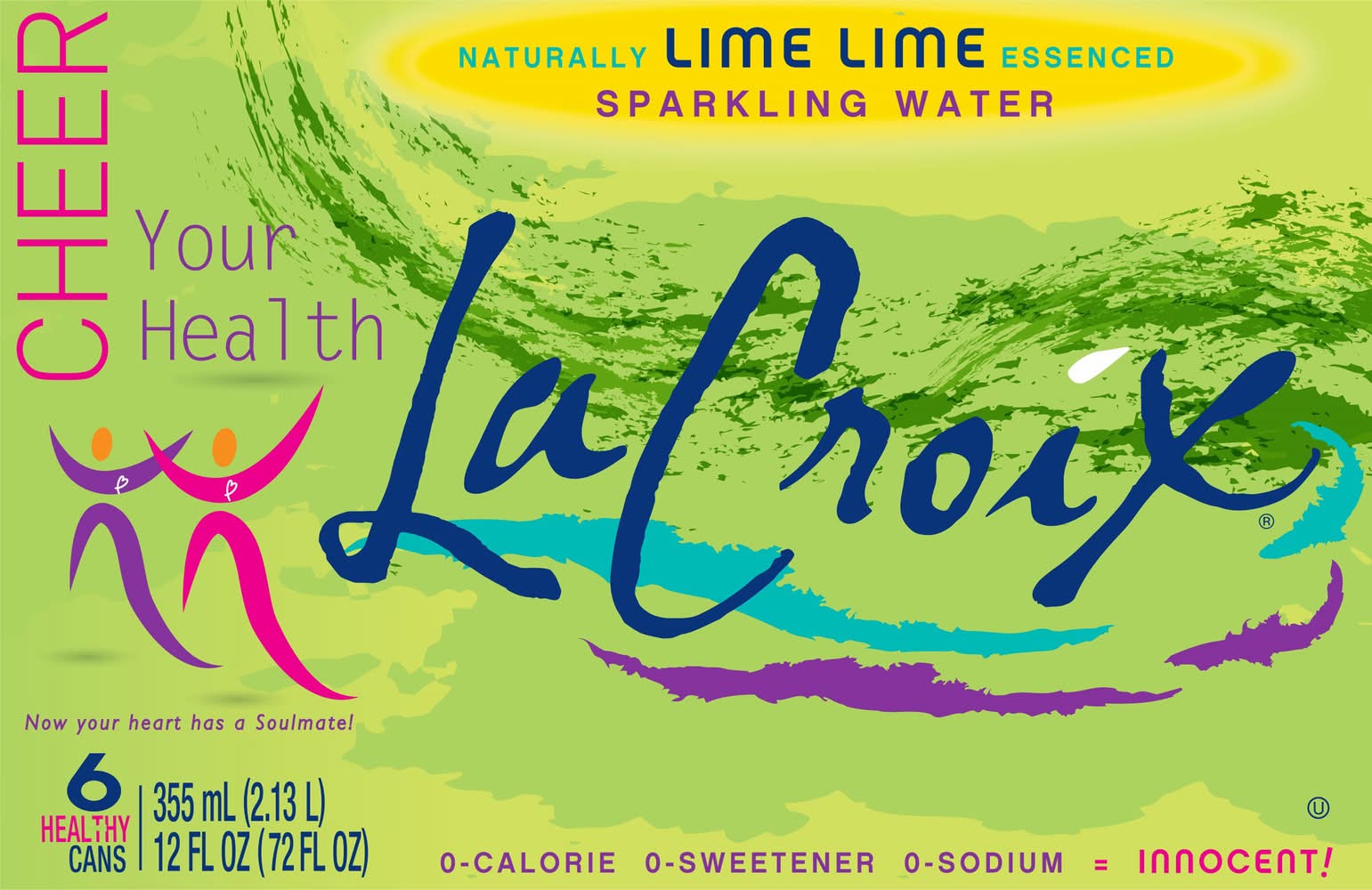 La Croix Cheer Your Health Naturally Flavored Sparkling Water, Lime (6 x 12 fl oz)