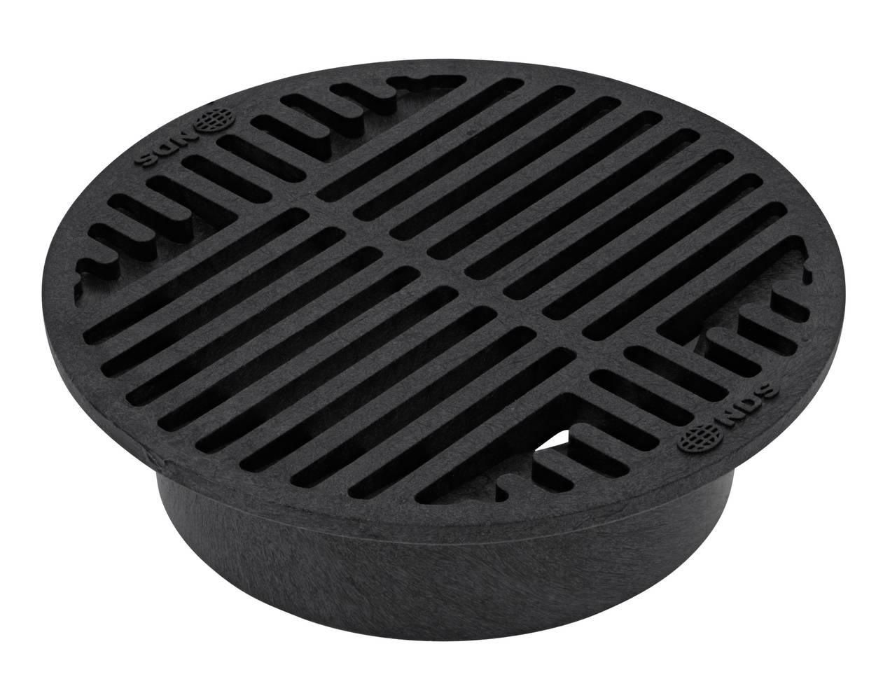 NDS 8-in Black Round Drainage Grate | L10