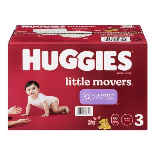 Huggies Little Movers Baby Diapers #3 (68 units)