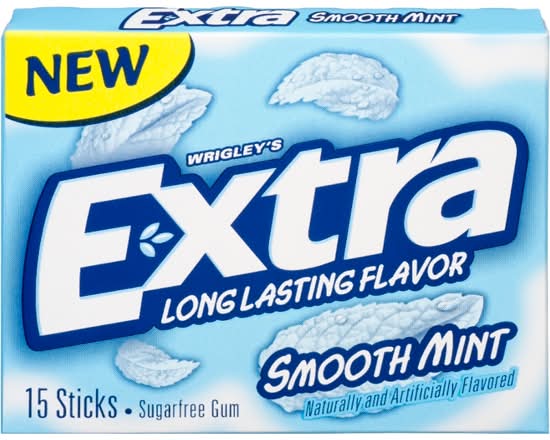 Wrigley's Extra Sugarfree Gum Smooth Mint - Long Lasting Flavor 40.5g Box