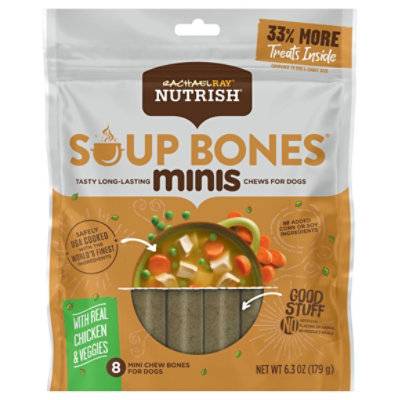 Rachael Ray Nutrish Soup Bones Minis Chicken And Veggie Flavor Dog Treat 6.3-Oz - 6.3 Oz