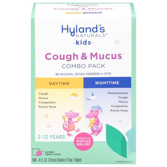 Hyland's Naturals Kids Daytime/Nighttime Natural Grape Flavor Cough & Mucus (2 ct)