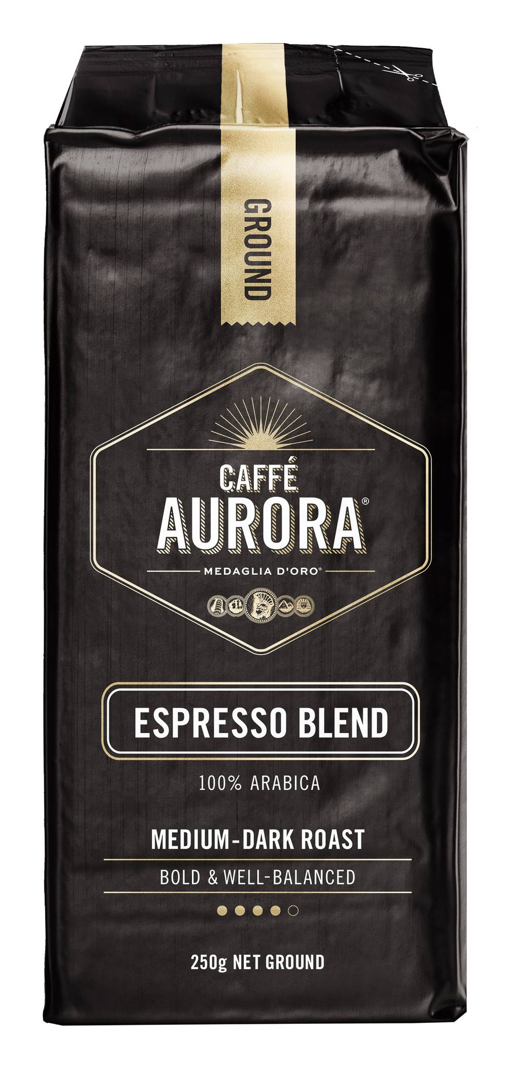 Caffe Aurora Espresso Ground Coffee (250g)